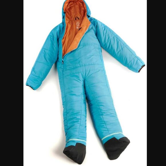 New Adult M Selk'Bag Lite recycled wearable sleeping bag in Teal Sunlight - Picture 1 of 7